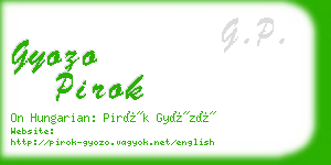 gyozo pirok business card